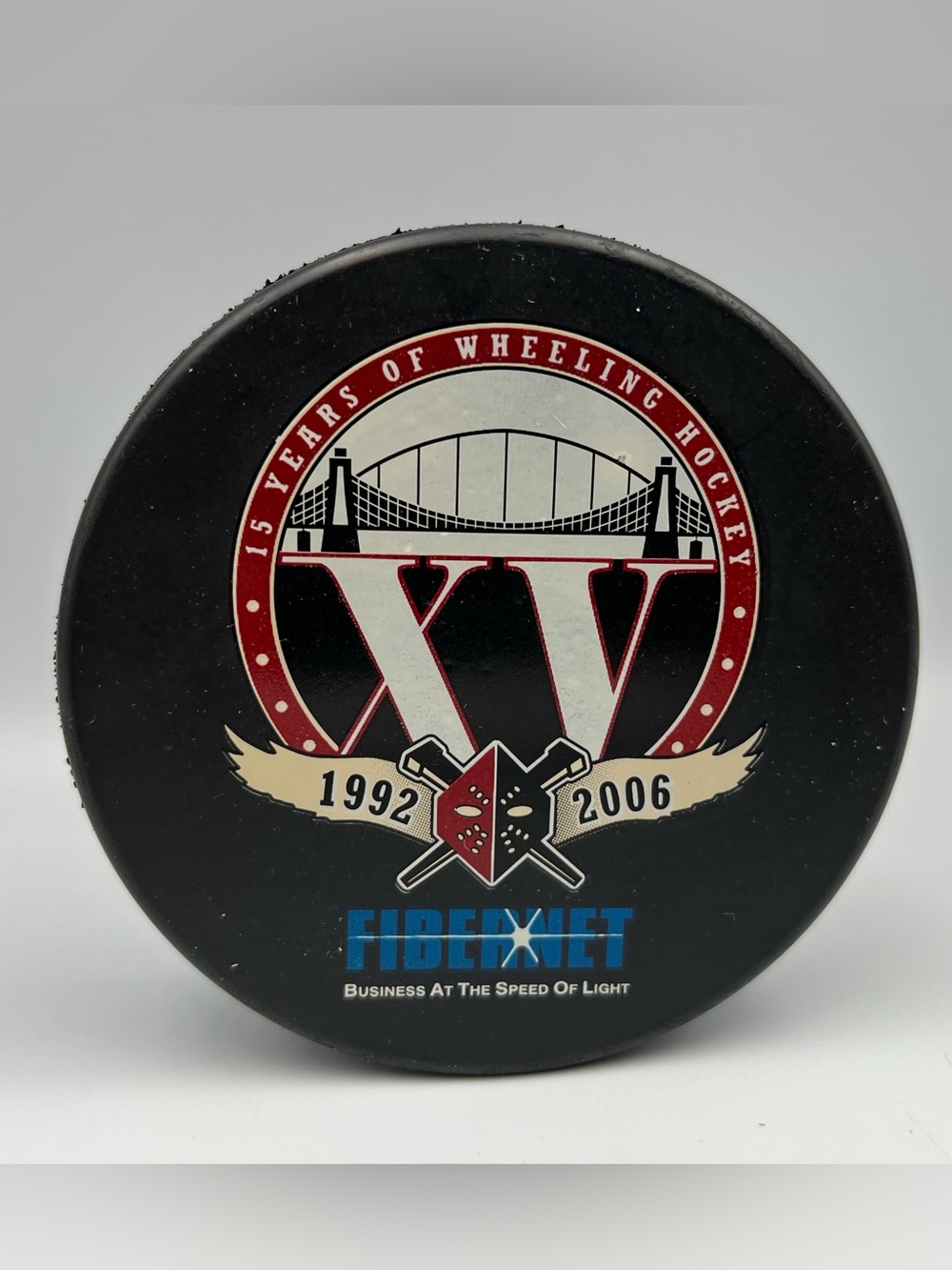 Wheeling Nailers ECHL Minor League Hockey Puck 15 Years 1992-2006 Old Team Logo